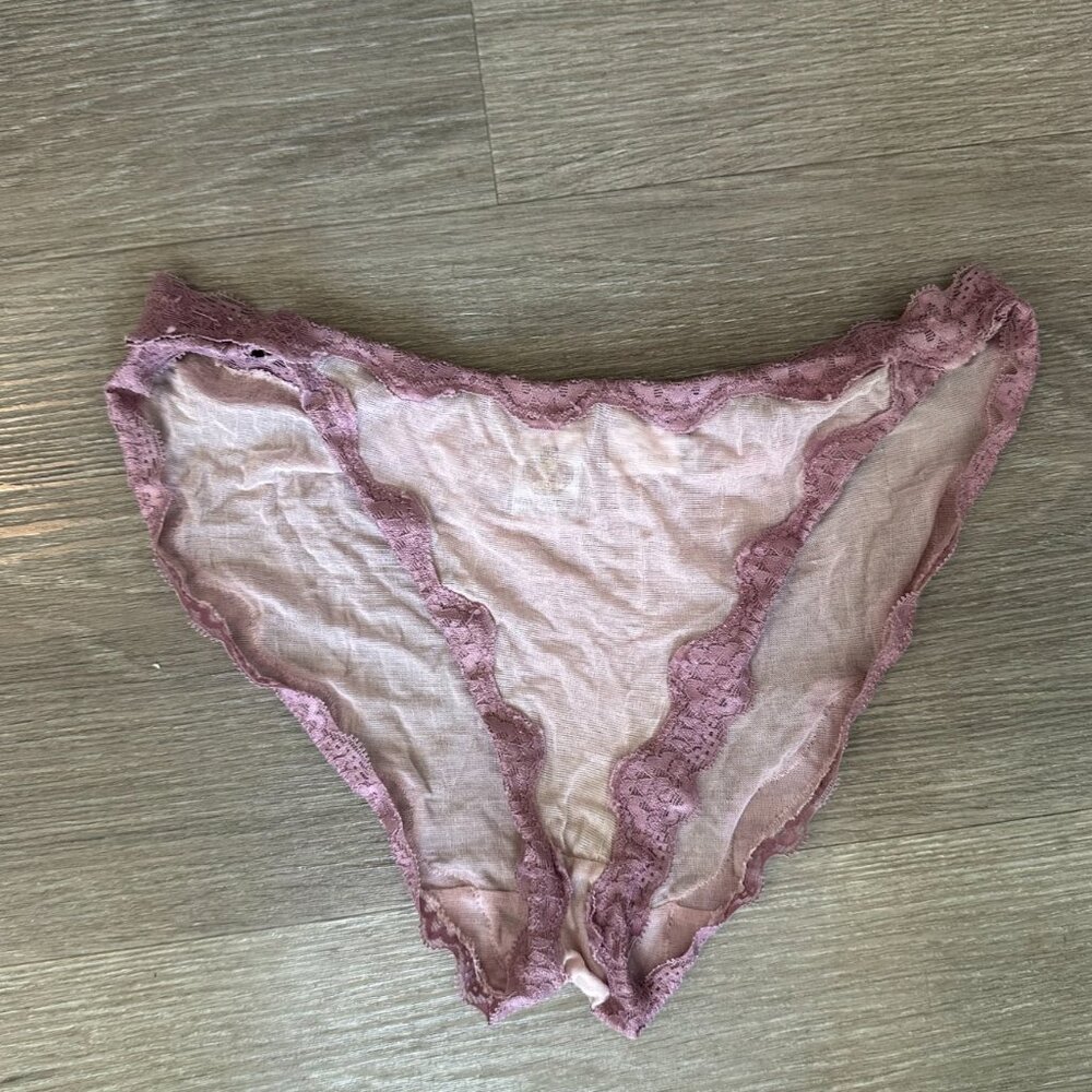 Mary Green Lavender Silk Gauze Bikini panties M